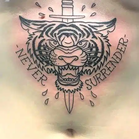 Tatuaje de cita de tigre