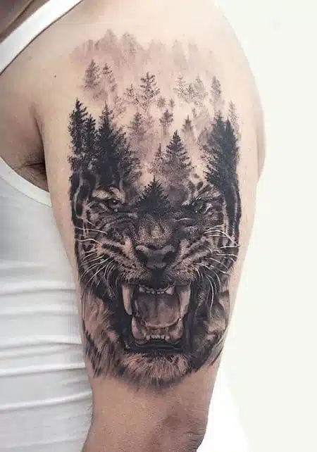Tatuaje de la naturaleza del tigre