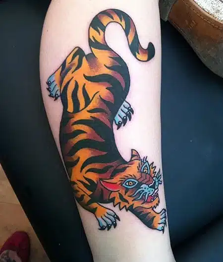 Tatuaje de tigre chino